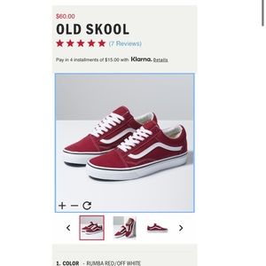 Maroon vans size 9.5
